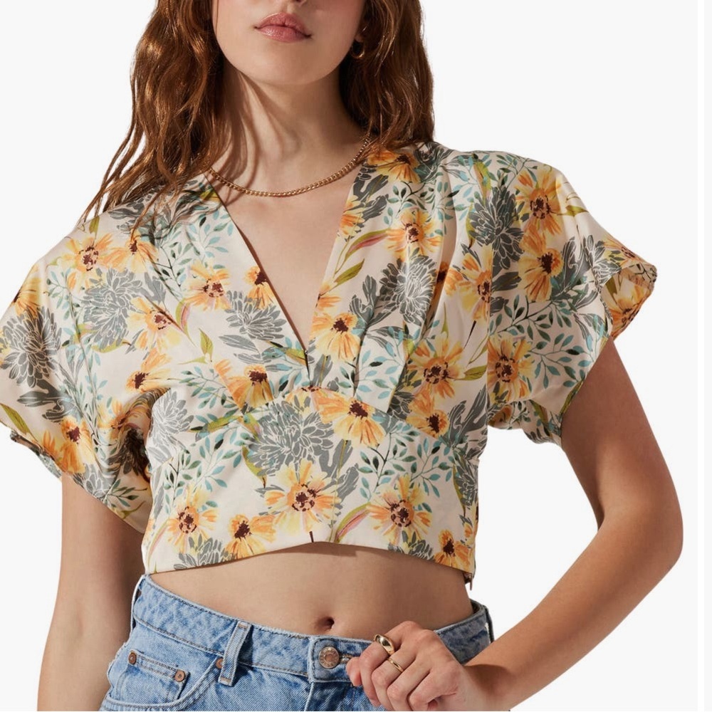 NWT satin crop